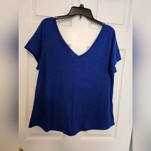 Deep V-Neck Royal Blue Tee